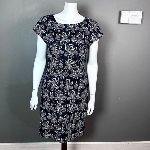 J.Crew Dresses & Skirts - J.Crew dress large floral printed basket weave sheath NWT Hawaiian office cotton